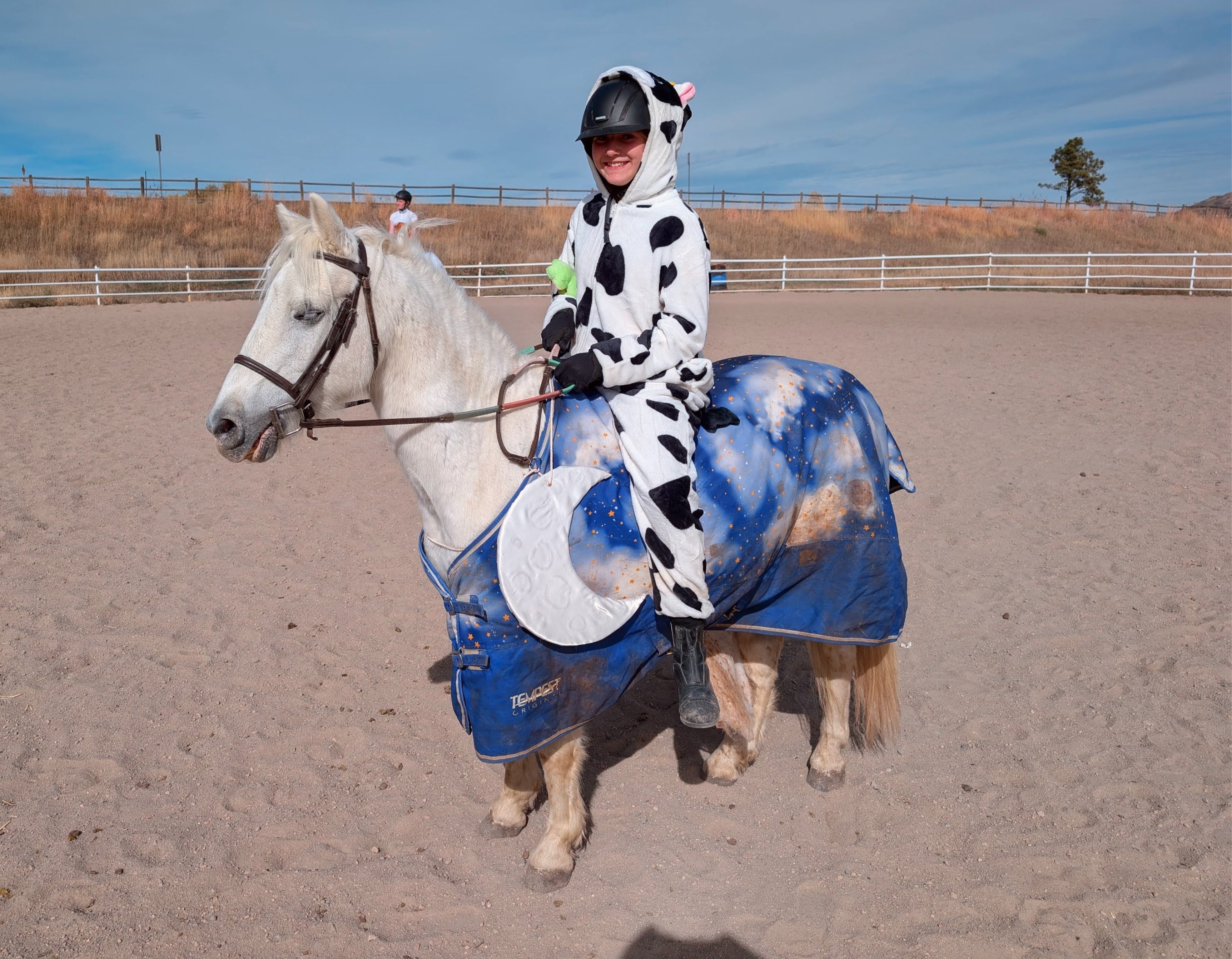 Kids having fun at horse camp